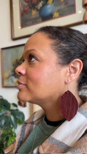 Small Leather Earrings