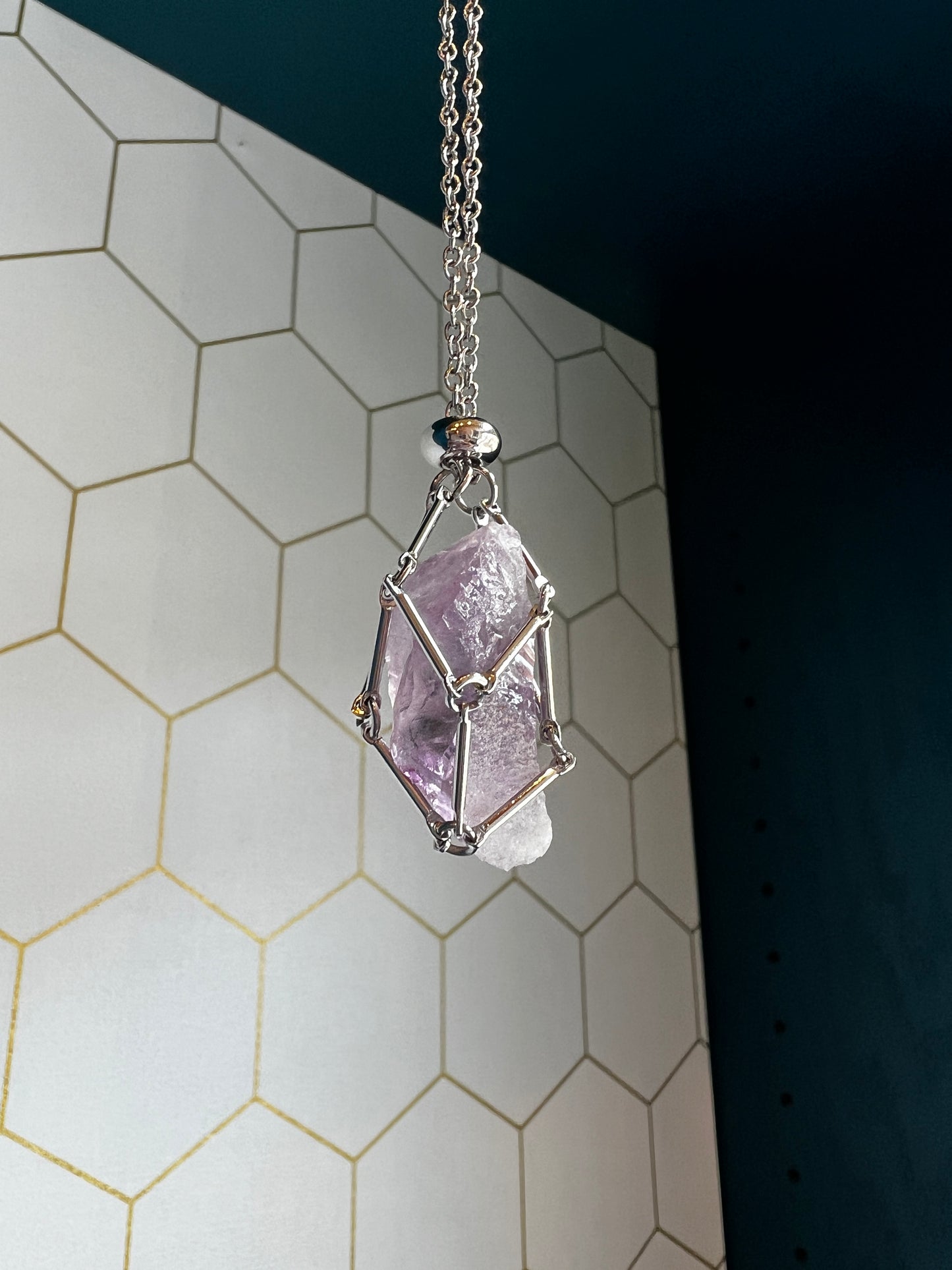 Silver Basket Necklace