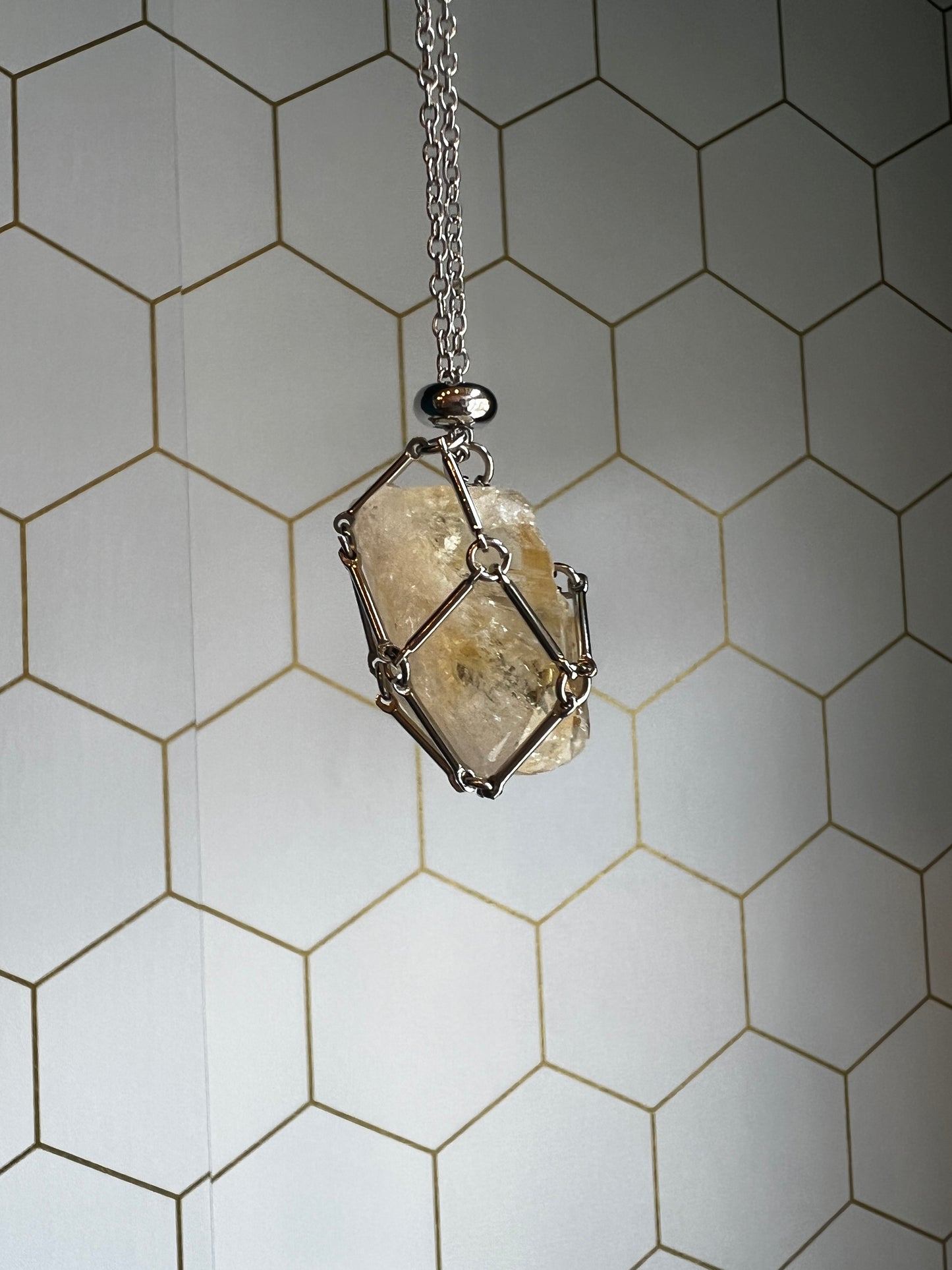 Silver Basket Necklace