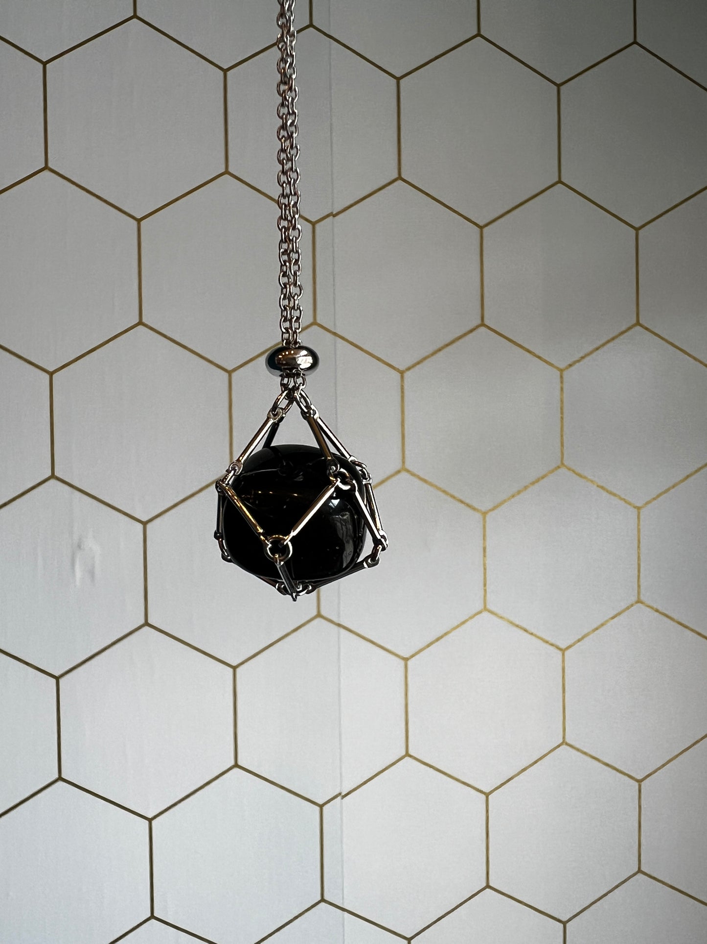Silver Basket Necklace