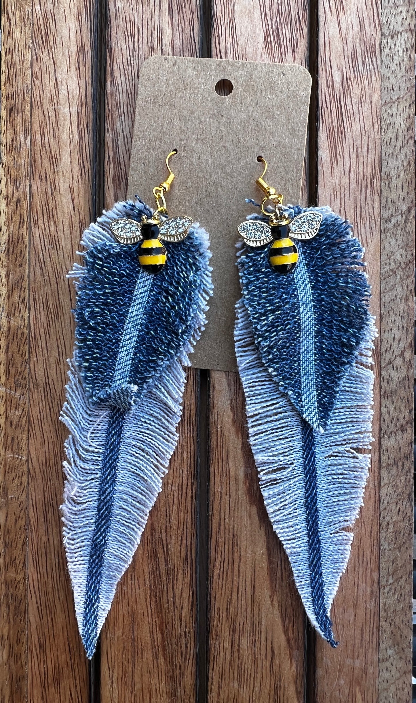 Denim Earrings