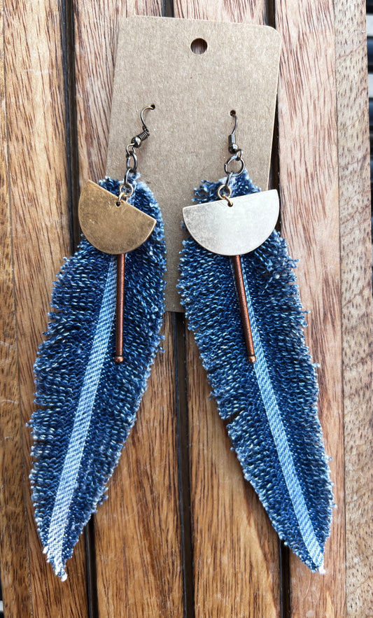 Denim Earrings