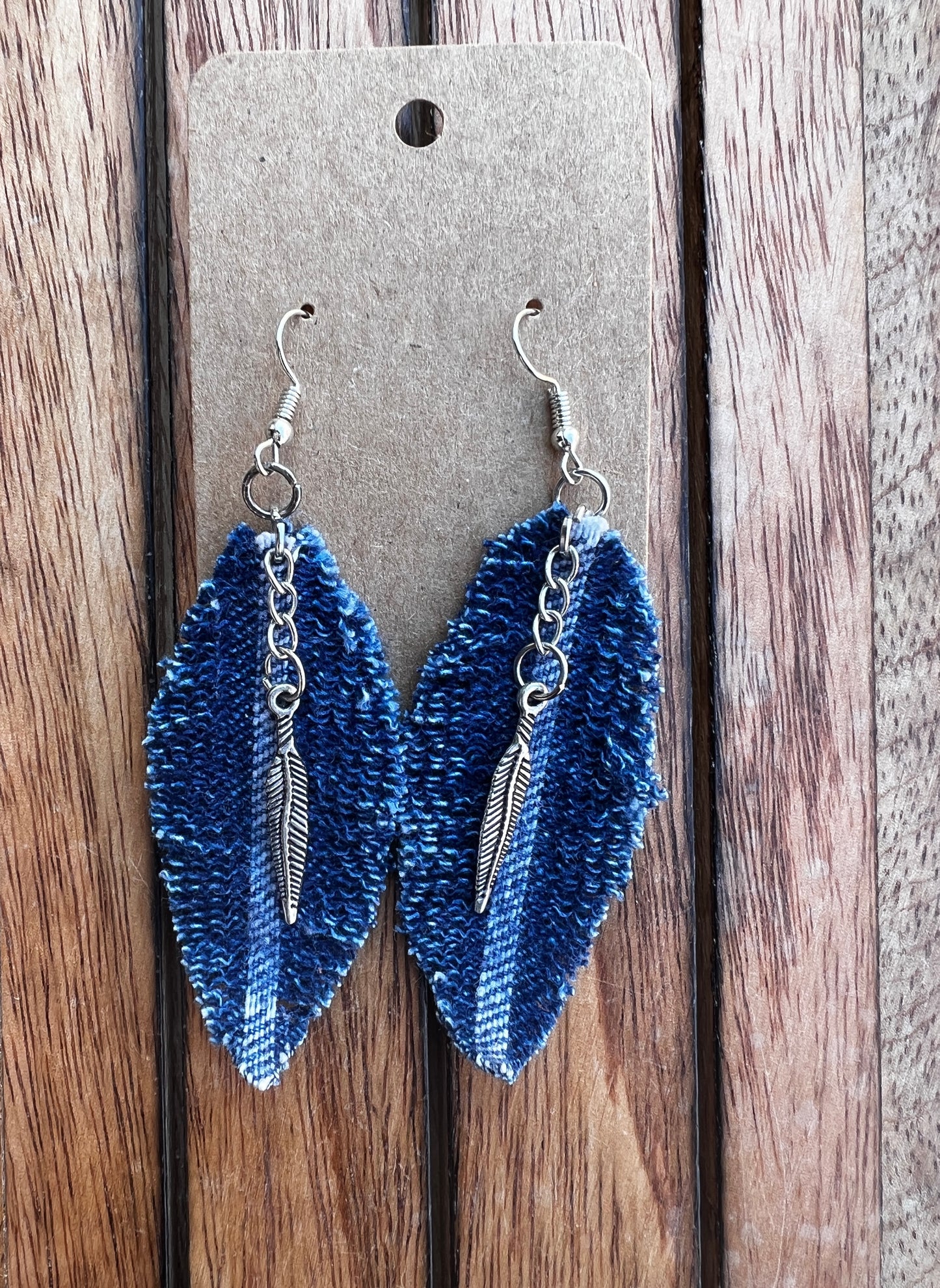 Denim Earrings