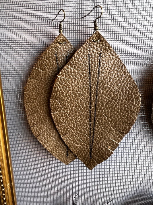 Large Leather Earrings