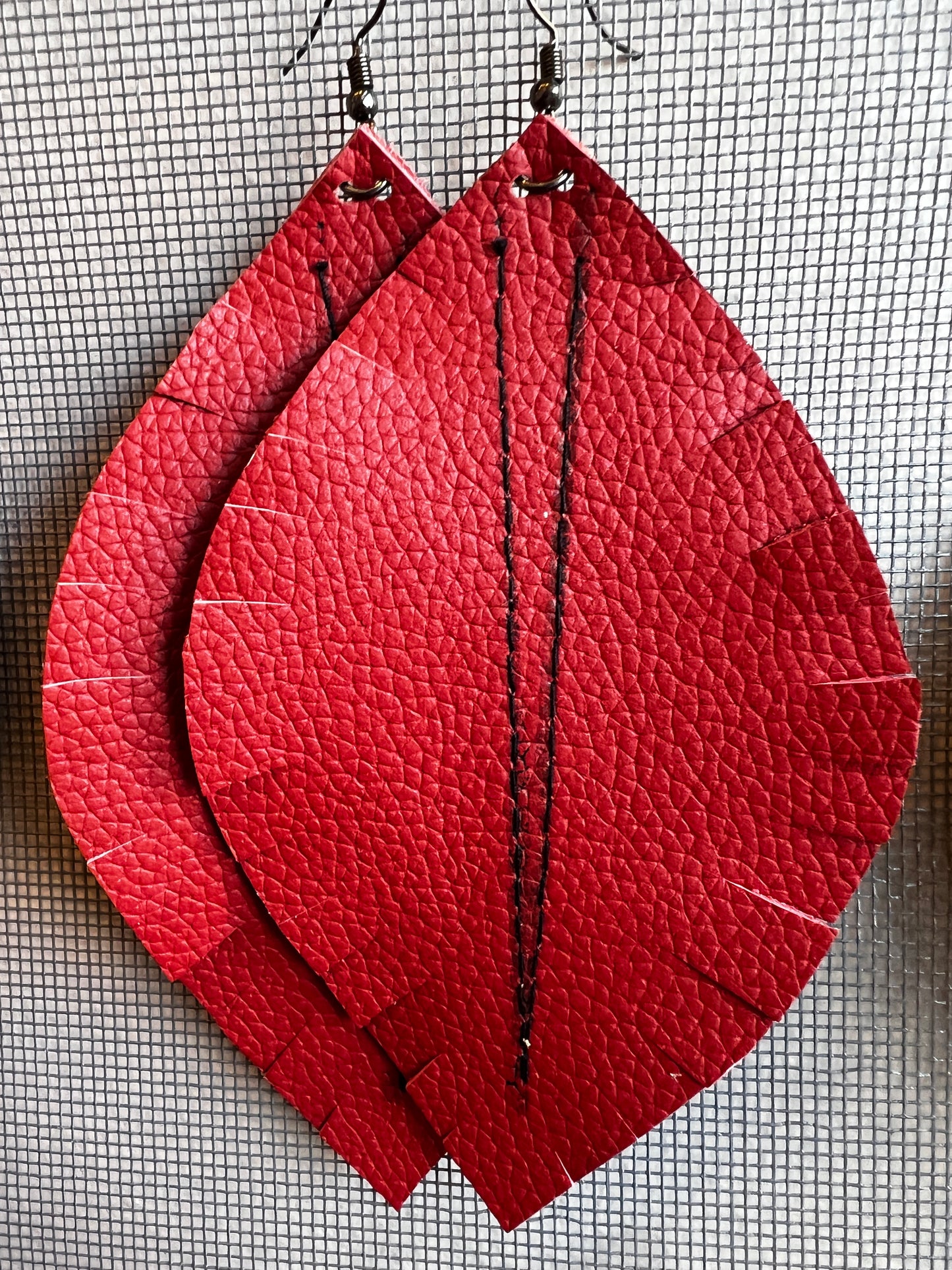 Large Leather Earrings