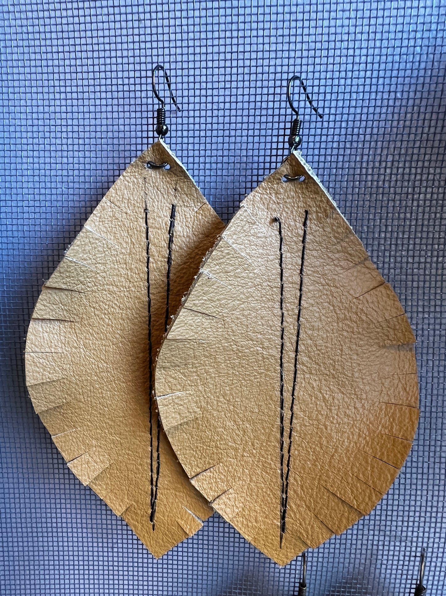 Large Leather Earrings