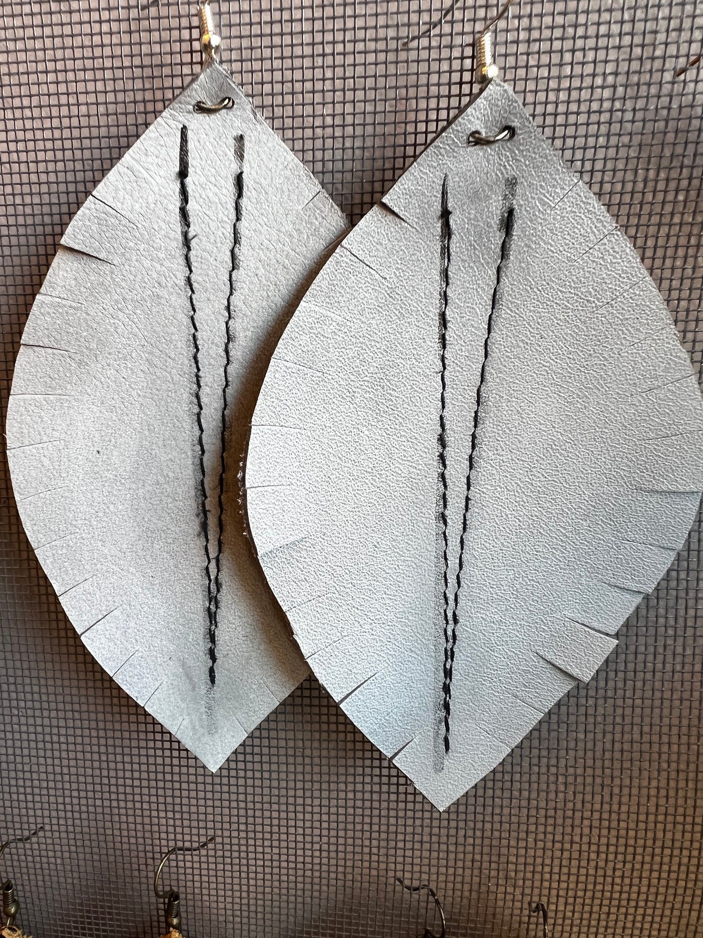Large Leather Earrings