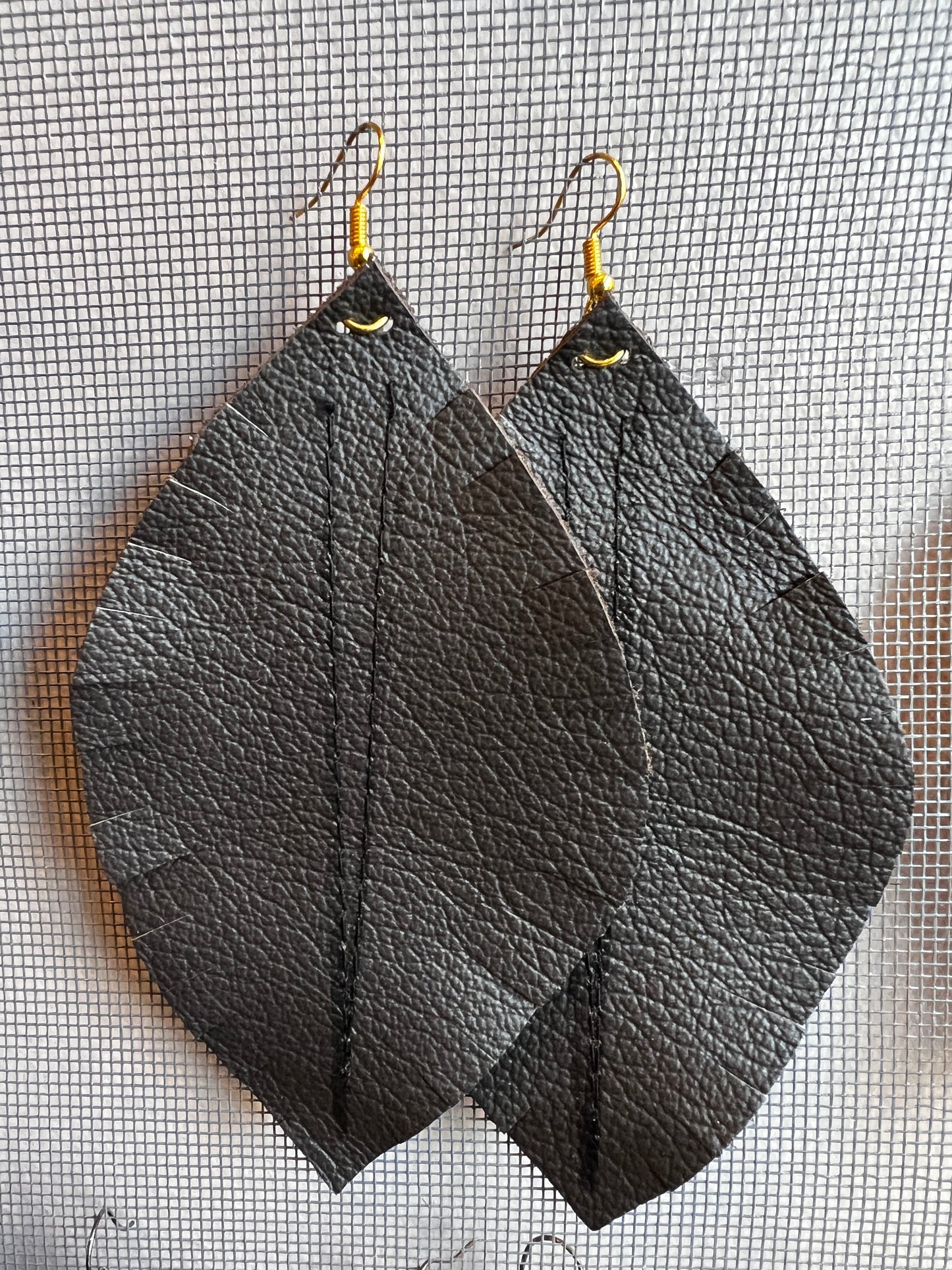 Large Leather Earrings