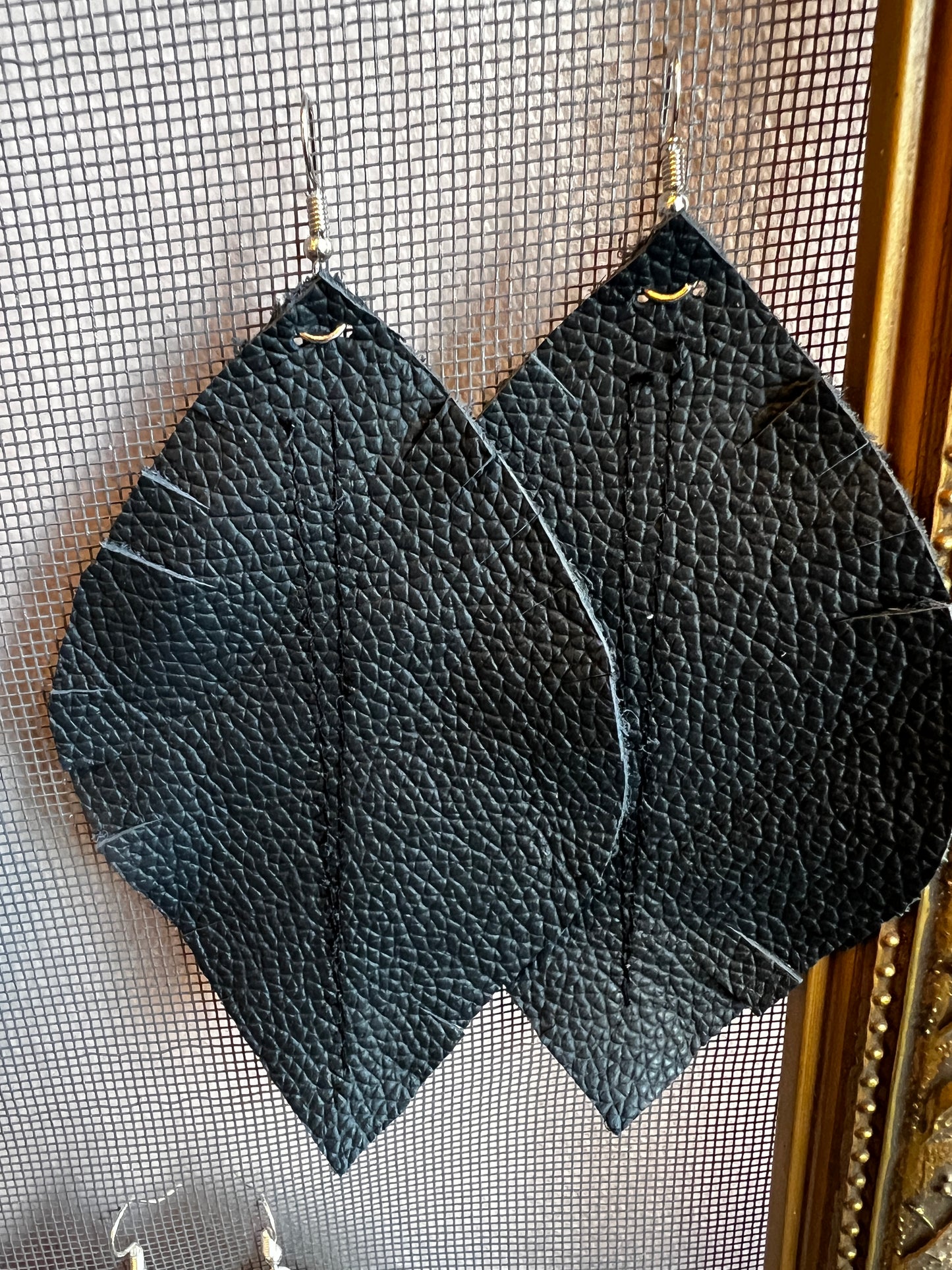 Large Leather Earrings