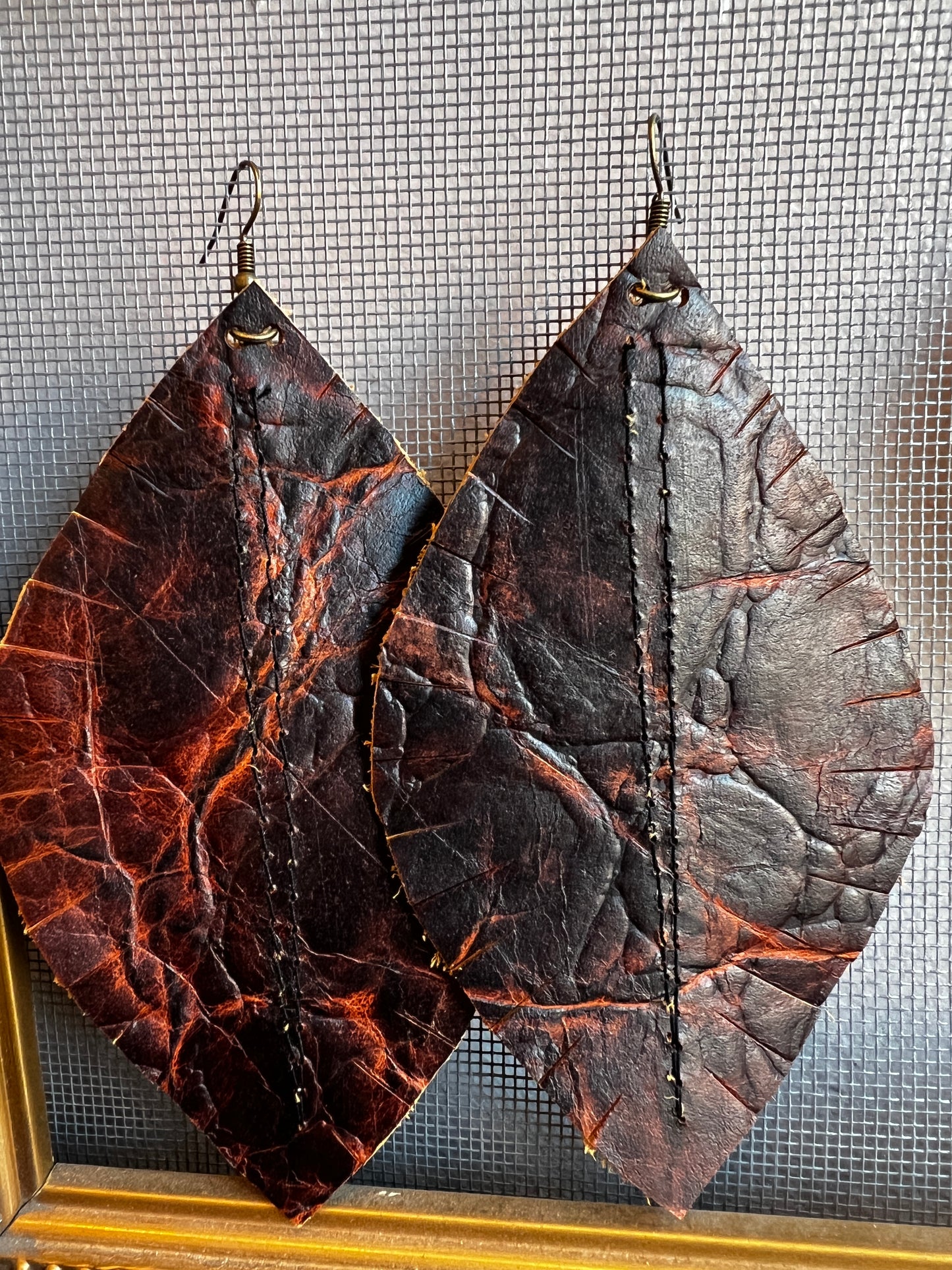 Large Leather Earrings