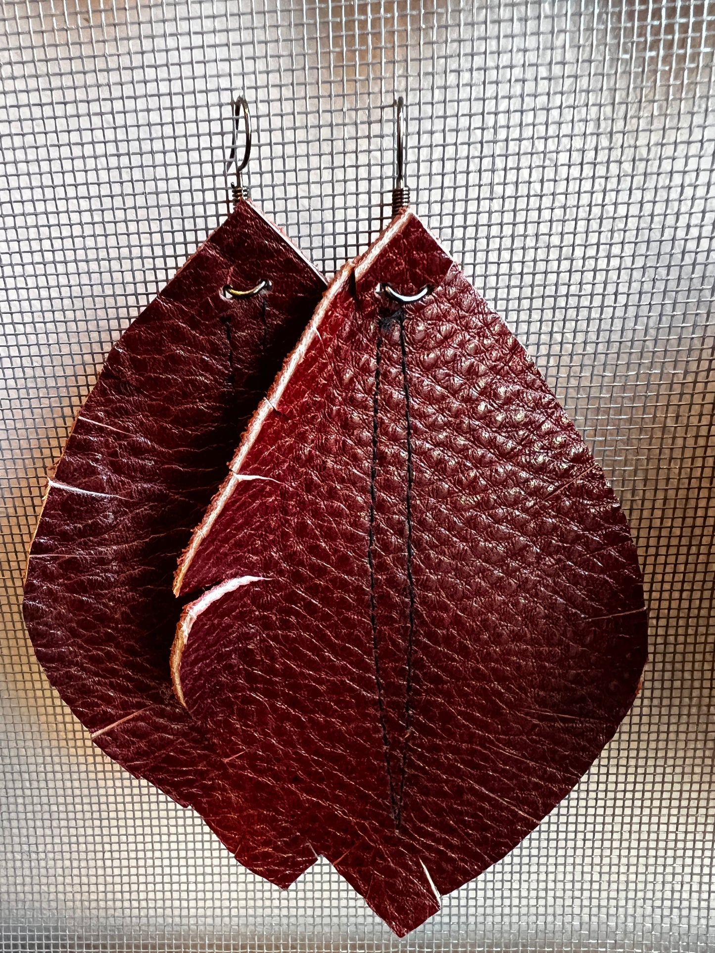 Large Leather Earrings