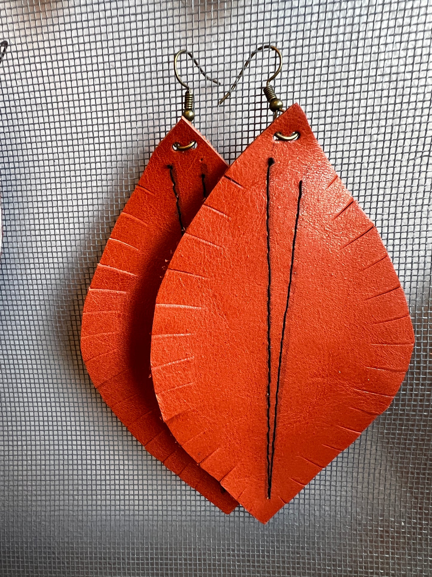 Large Leather Earrings