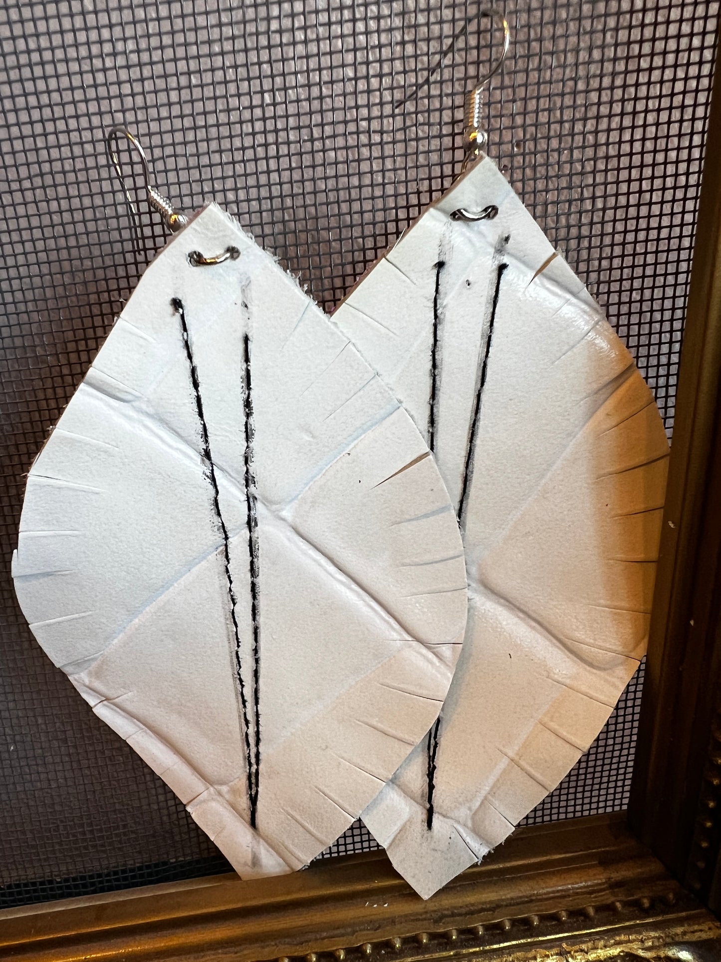Large Leather Earrings