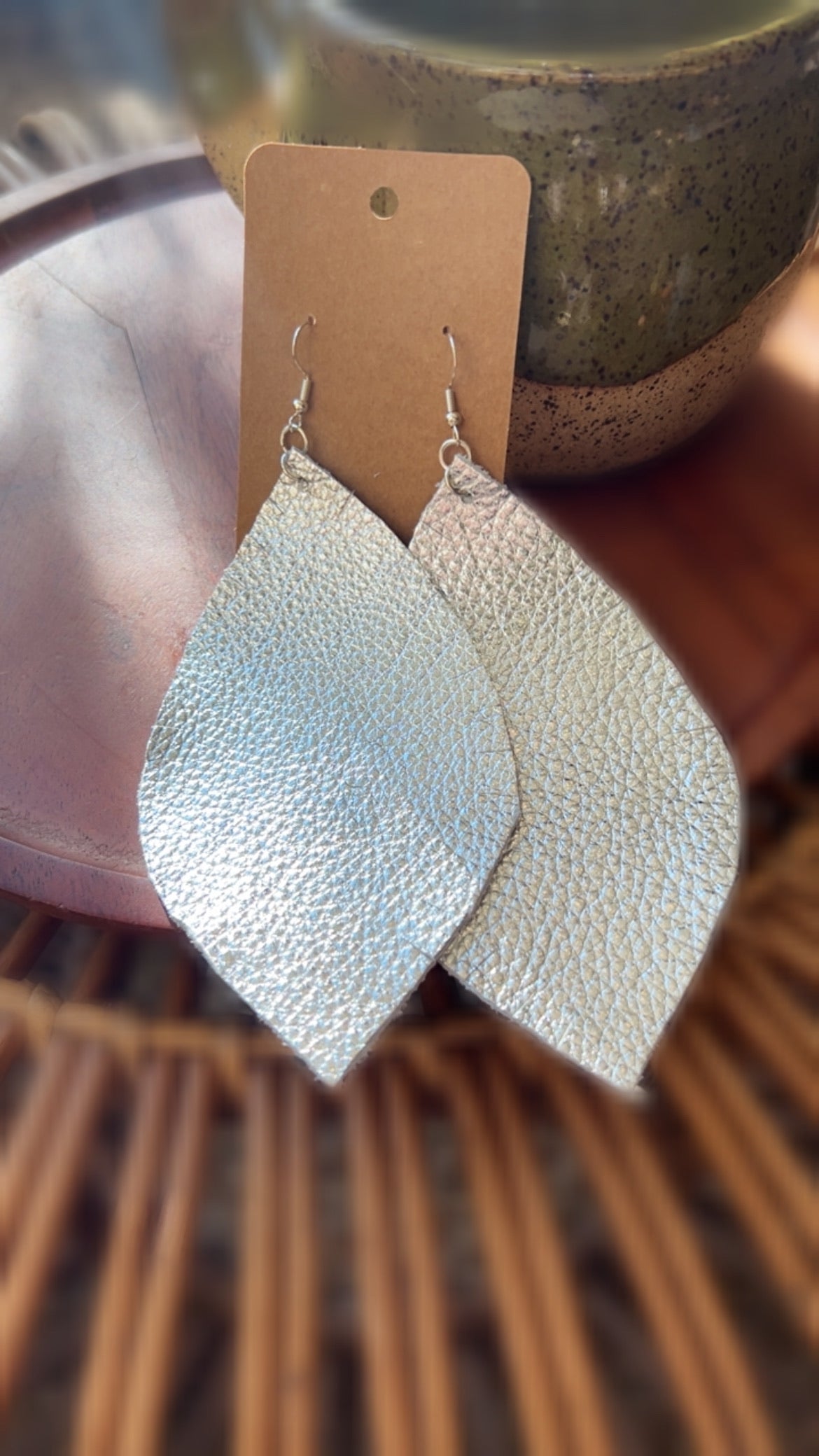 Large Leather Earrings