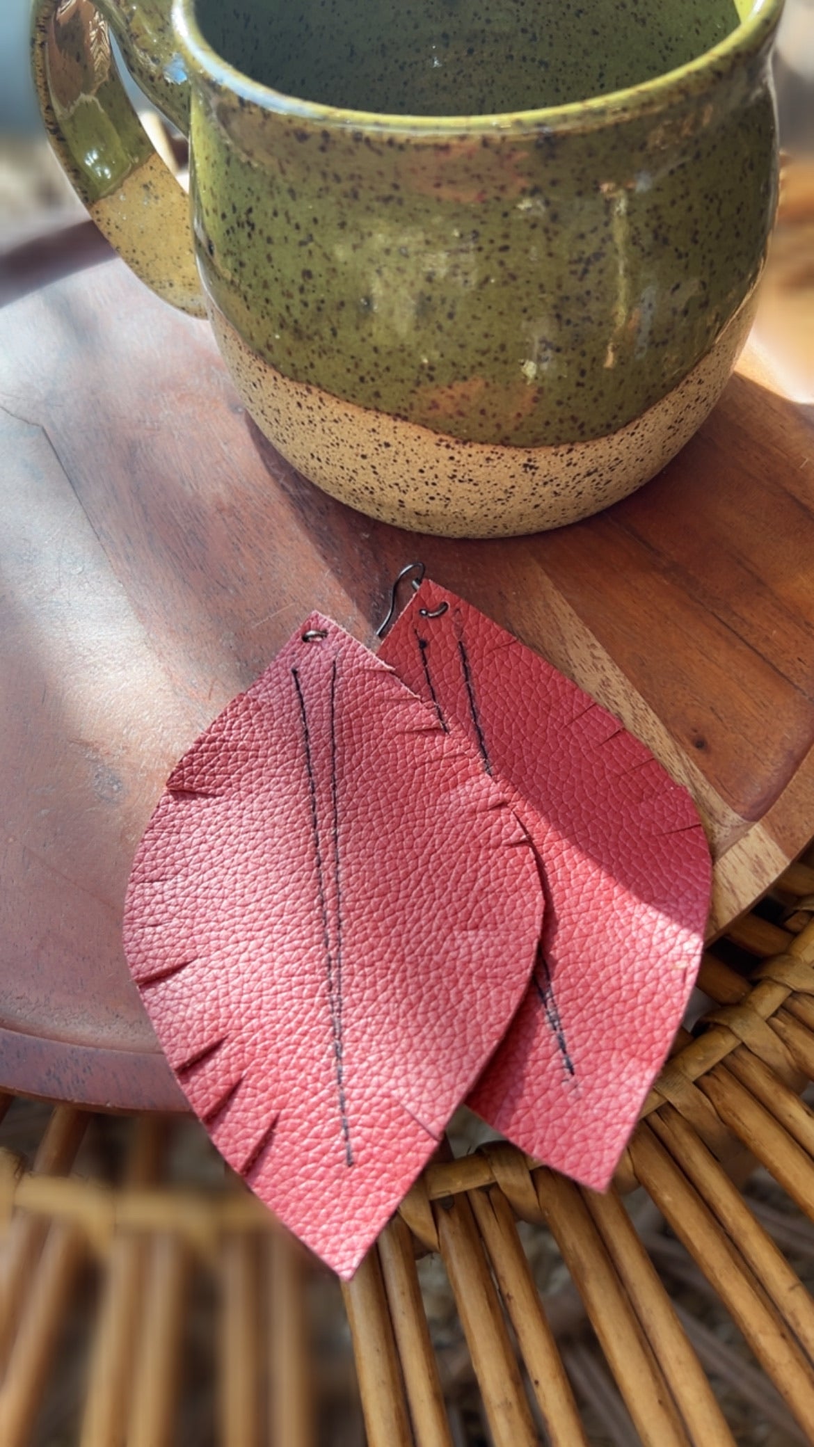 Large Leather Earrings