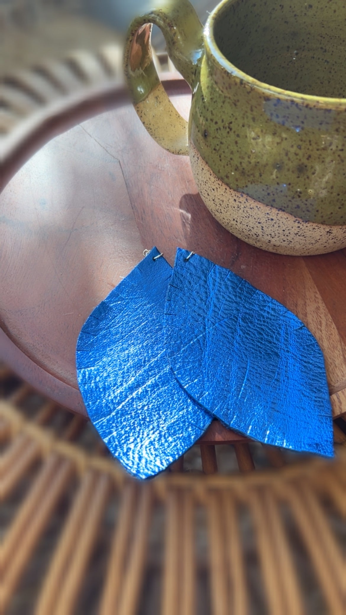 Large Leather Earrings